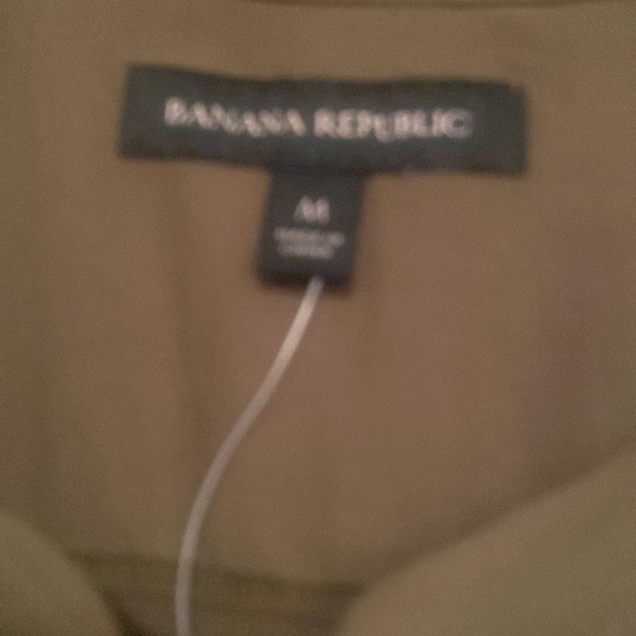 Banana Republic woman sleeveless  drawstring, olive blouse in size M new with … - Picture 4 of 7